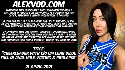 Cheerleader with 120cm long fuck stick full in ass fucking hole, fisting & mini-rosebud