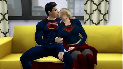 Superman humps Supergirl DC porno 3 dimensional