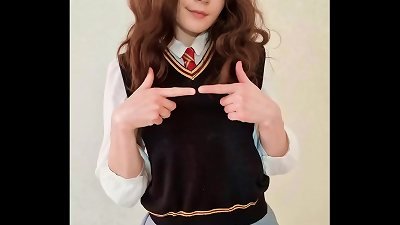 Hermione is a tiny shy, but her timidness won't stop her from being a wild fuckslut ready to pulverize right now