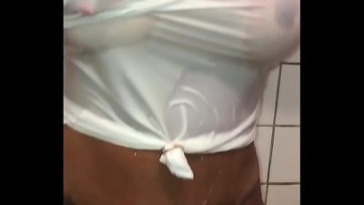 Excerpt - wife demonstrating off to the gobbler taking a suntan bathroom and wet shirt after the beach. - conclude on XVIDEOS red