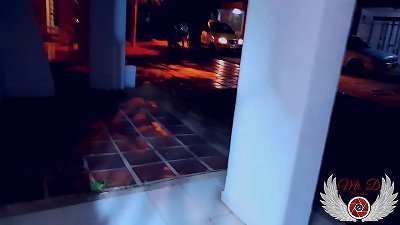 youthful neighbor caught through the window while she jacks and is in erotic lingerie, in the end she gets funked when she discovers me spying on her. What would you have done?