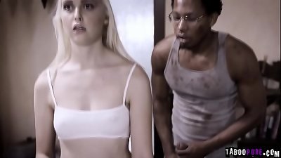 blind teenage Chloe cherry got moved to their new house and witnessed by her perverted neighbor Ricky Johnson.He took advantage and devirginized her pussy.
