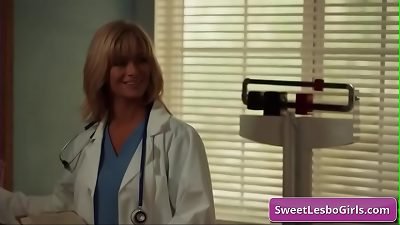 stellar big-titted ash-blonde lesbos Serene Siren, Verronica Kirei make out in the doctors office nad love it