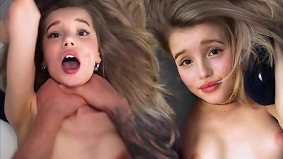 moneyless Hairstylist Takes Desperate Measures - Milka Way hard banged ON THE TABLE