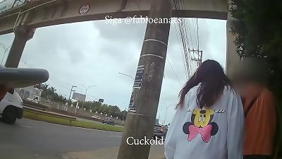 Horn challenge! timid hotwife coming in the cafe with black guy as boyfriends and the hotwife on the side. subtitled bbc