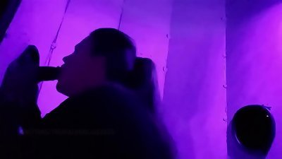 Real unexperienced wife deep throats BBC's At Vegas Swingers Club Glory crevasse