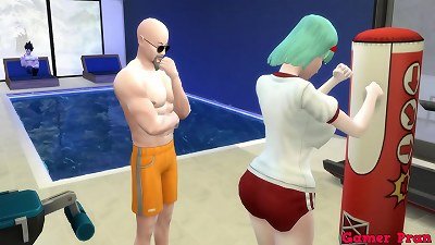 Bulma killer wife Sexually trained by master Roshi cheating husband Dragon Ball hentai NTR