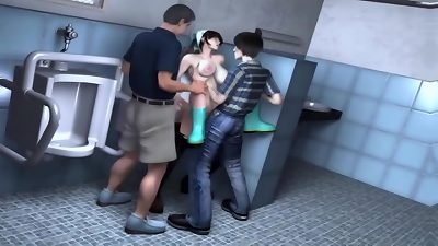 bigboobs cleaning staff and successful schoolgirl -Hentai 3 dimensional 42