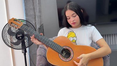 I help my little stepsister with her music lessons and end up smashing her stiff until I cum.