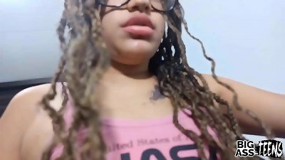 My stepbrother knows how to convince me to give him my arse and let him open my pussy with his hard chisel in my backside