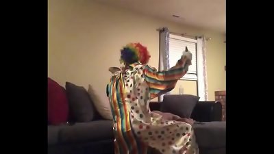 Clown fucks wife when husband leaves house