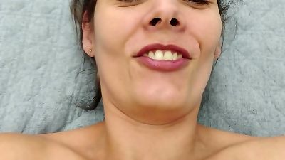 Raquel flashed her face while being romped very hard by the young intimate trainer, the whore took the condom off his chisel and made him spunk inside