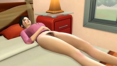 Step son-in-law catches his chinese Step mummy in bare muff in her hairy cooch in her bed after she masturbates and forgets to get dressed - chinese very first time Stepmom and Stepson