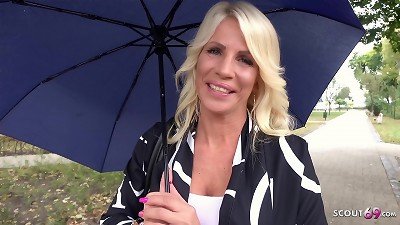 GERMAN SCOUT - bombshell milf Tiffany tricked to pound at real Pick up Street audition