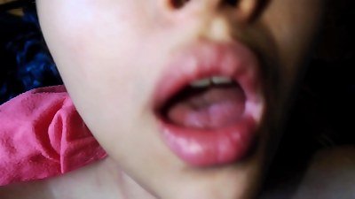 wet little girl fucking her titties bounce and she groans while I tear up her and she puts a fake penis like the slutty morita that she is