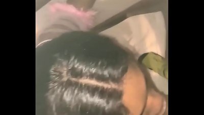 attempted to spit in her mouth but it went in her eye