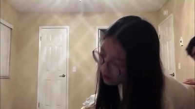 super-steamy UCSD chinese college girl gets nailed rigid and jizz on face during zoom class