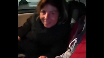 Street date with my lover she gives me a deep throat in the car