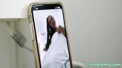 Miss Raquel dirty videos with Stepson drilling Her