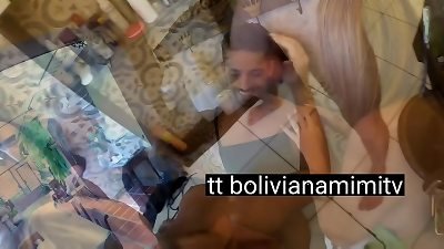 My husband made a haircut and I pay to the barber with my caboose