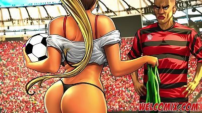 Soccer and fucky-fucky in Maracana Stadium - mexican Slumdogs