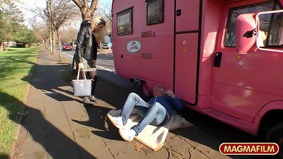 chubby German girl Mia whore gets pulverized by an aged guy