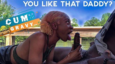 Jamaican teen deep throating shaft In Florida for Cumgravy