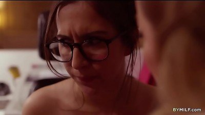 all-natural buxomy secretary and boss having lezzie sex - April O'neil, Alexis Fawx