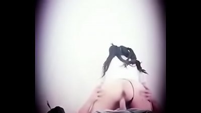 Spying On My Stepsister Behind Door, She Gets A pipe In Her apartment After School!