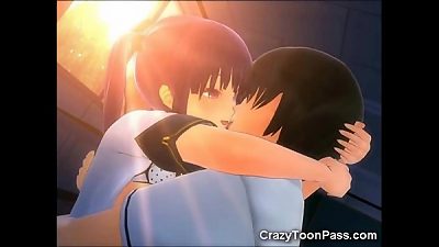 3d college girl Creampied 3 Times!