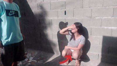 I called the bricklayer neighbor to make an estimate, I concluded up showing my panties by accident, I had to get involved!