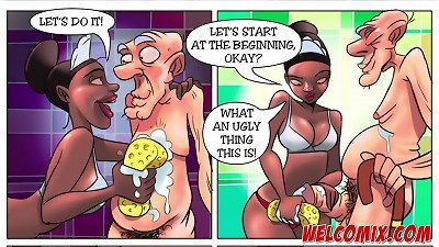 giving the older dude a bathtub - The nasty Home Tittle 7