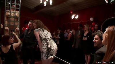 big-chested milfs cattle prodded in public