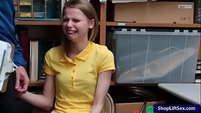 Teen thief forced to fuck the LP officer