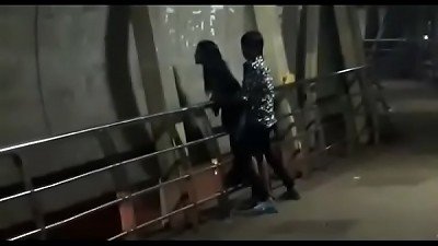 Public hump on mumbai bridge