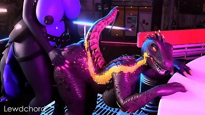 fur covered Futa Highwire x Lizard