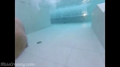 teenage coed fingers my cootchie in a public pool in front of strangers - MissCreamy
