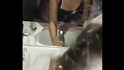 My cousin Shelly getting drilled in the Bathroom... I knew she was a slut