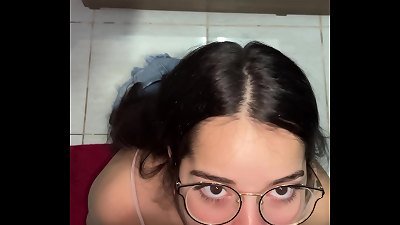 Debora Mendes' pov oral pleasure on Wellington Ribeiro, rump reflection in the mirror and intense facial cumshot at the end - full ON SHEER.COM AND red