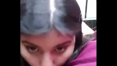 Indian stunning girlfriend drilling in car