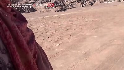 Having bang-out in an abandoned bus in the desert!