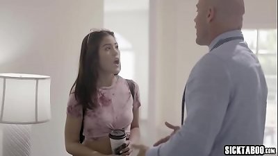 asian stepdaughter teen having a little humid accident