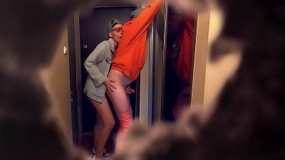 Hidden camera - Neighbor woman ravages her boyfriend. Are they perverts?