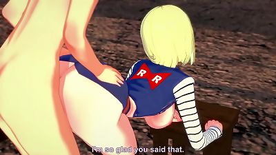 android number barely legal blowing and getting fucked in diferent postures   pov | Dragon ball Z | Part 1