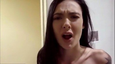 bro secretly put his schlong to his sister while she handjob