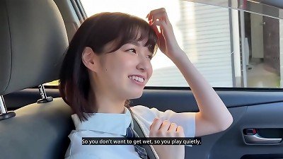 [English dubbing] Sumire (18)/She wants to have bang-out with him and says 'I want to go to your house'! She has romp immediately at her boyfriend's building after a rendezvous at the beach!