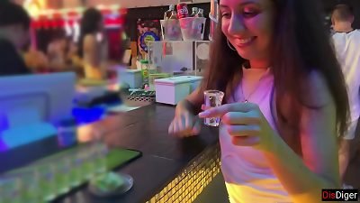 Picked up an prostitute near a nightclub and offered rock hard lovemaking for money - ass fucking and cumshot on face