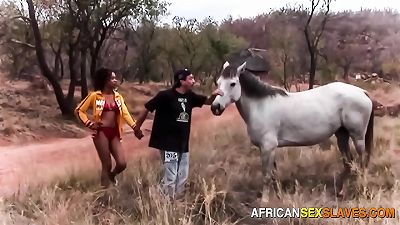 senior freak guy Gets to plumb Outdoor with super hot ebony babe