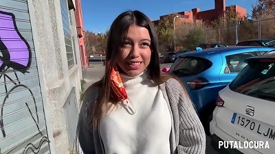 PutaLocura - The fantastic Colombian Camila Palmer is caught by Torbe and guzzles all his cum.