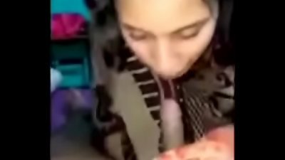 Desi school dame giving blow-job and cumshot..